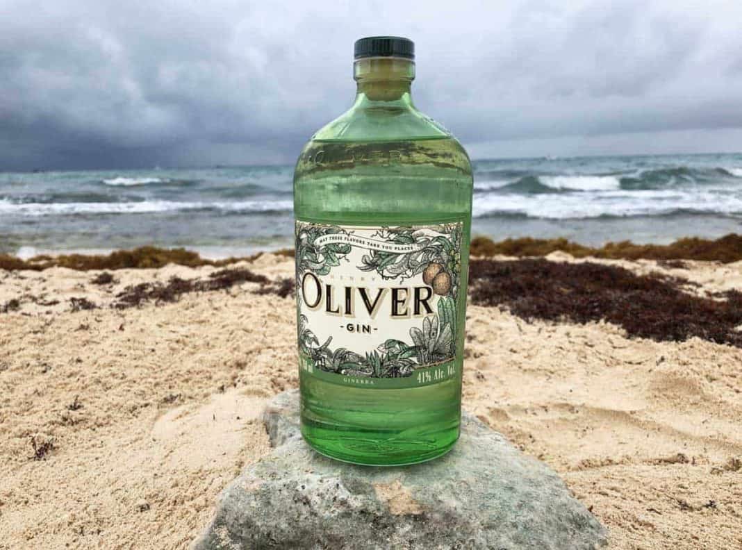 Eine Flasche des Henry Oliver Gins